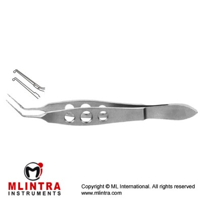 Jaffe Capsulorrhexis Forcep Very Delicate Round Grasping Tips - Extremely Thin Stainless Steel, 10.5 cm - 4" Shanks Length 11 mm